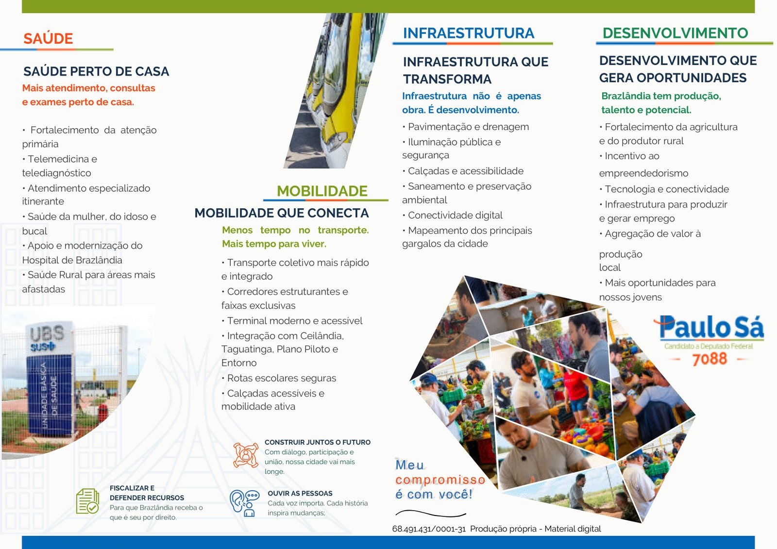 Verso do Folder de Propostas